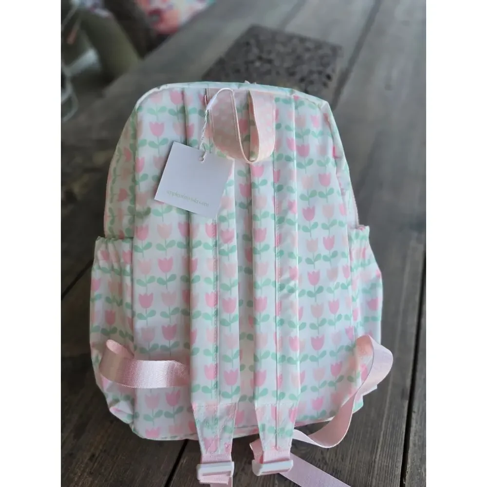 NEW Apple of my Isla Tulip backpack with drink sleeves/ wipeable/ 2 sizes